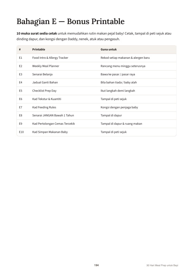 Printable meal planner (E2)